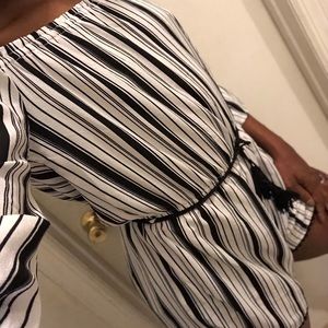 Striped Romper w/ tie